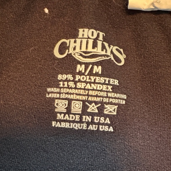 Unisex Hot Chillys Black Base Layer Leggings Size Medium - Picture 3 of 5